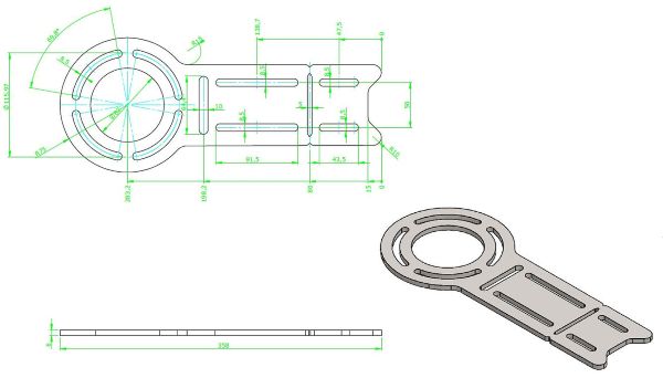 Aanbouwplaat (lang) APL